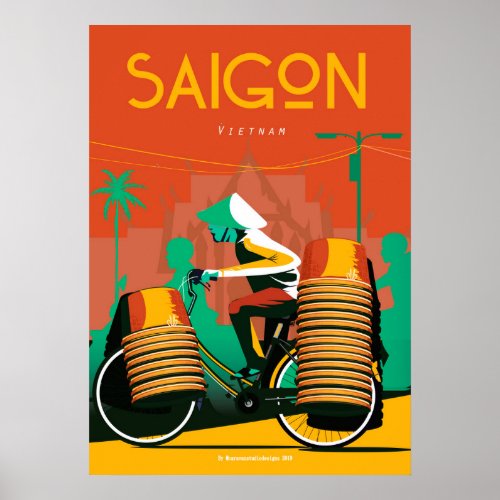 Saigon travel poster vietnam