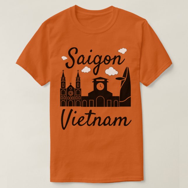 Saigon Vietnam flag T-Shirt (Design Front)