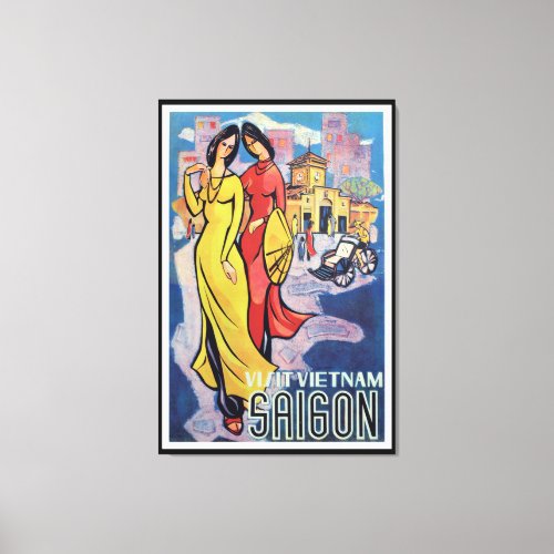 Saigon Vietnam _ Vintage Art Deco Travel Print