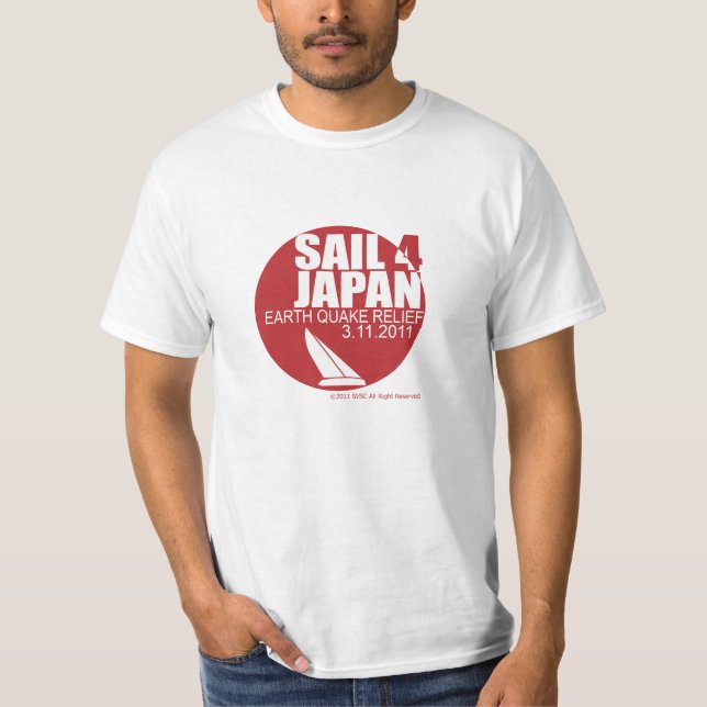 Sail4Japan + $10 寄付 for Mens T-Shirt (Front)