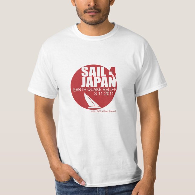 Sail4Japan + $5 寄付 for Mens T-Shirt (Front)