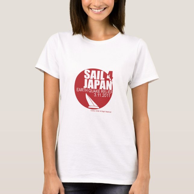 Sail4Japan + $5 寄付 for Women T-Shirt (Front)