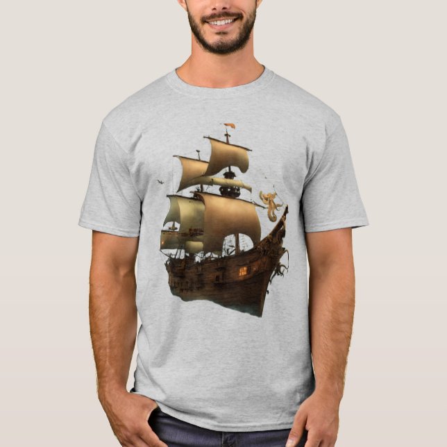 Sail and Anchor T-Shirt – Navigating Life's Journe (Front)