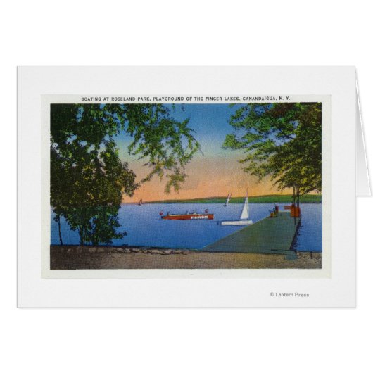 Sail and Motor Boats at Roseland Park Scene (Front Horizontal)