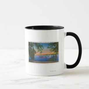Sail and Motor Boats at Roseland Park Scene Mug