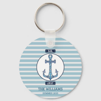 Sail Away Anchor – Personalized Nautical Keychain