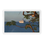 Sail Away at Sunset I Cruise Vacation Acrylic Tray