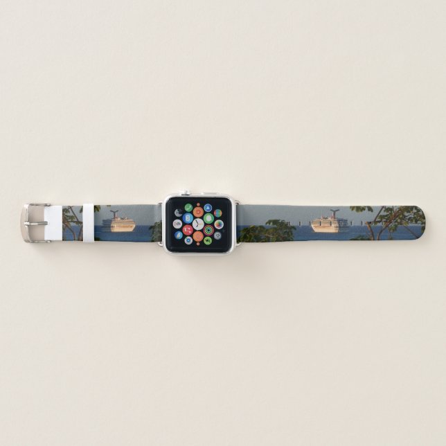 Sail Away at Sunset I Cruise Vacation Apple Watch Band (Front)
