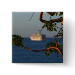 Sail Away at Sunset I Cruise Vacation Button