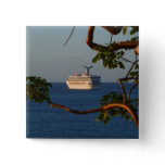 Sail Away at Sunset I Cruise Vacation Button