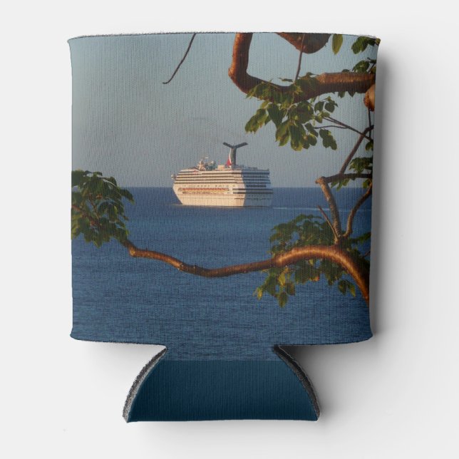 Sail Away at Sunset I Cruise Vacation Can Cooler (Front)