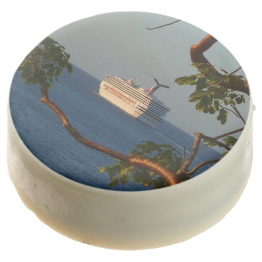 Sail Away at Sunset I Cruise Vacation Chocolate Covered Oreo (Angled)