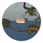 Sail Away at Sunset I Cruise Vacation Classic Round Sticker