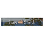 Sail Away at Sunset I Cruise Vacation Desk Name Plate