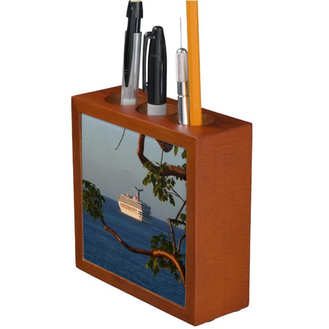Sail Away at Sunset I Cruise Vacation Desk Organizer (In Situ)