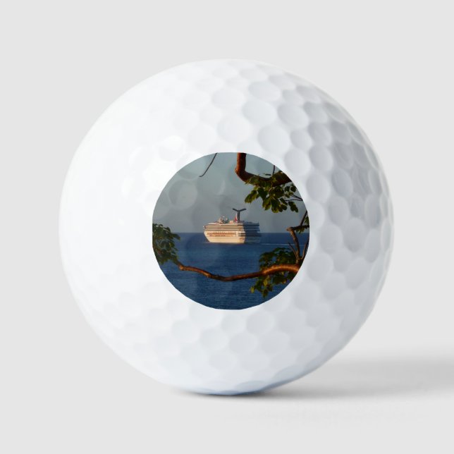 Sail Away at Sunset I Cruise Vacation Golf Balls (Front)