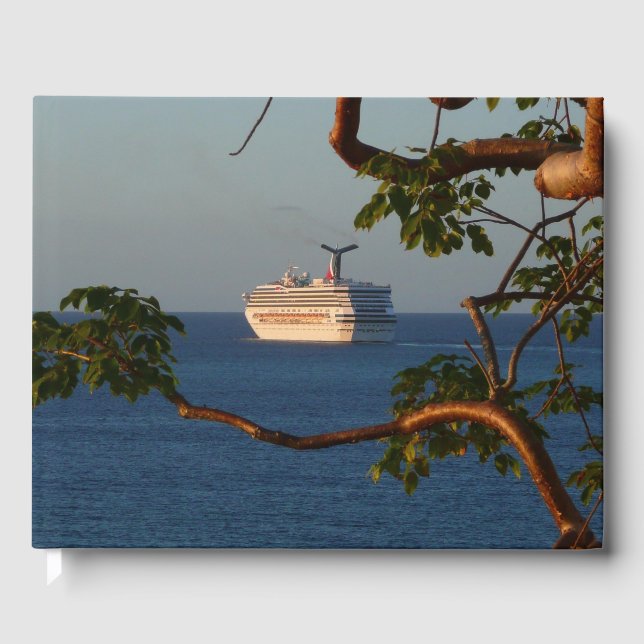 Sail Away at Sunset I Cruise Vacation Guest Book (Front)