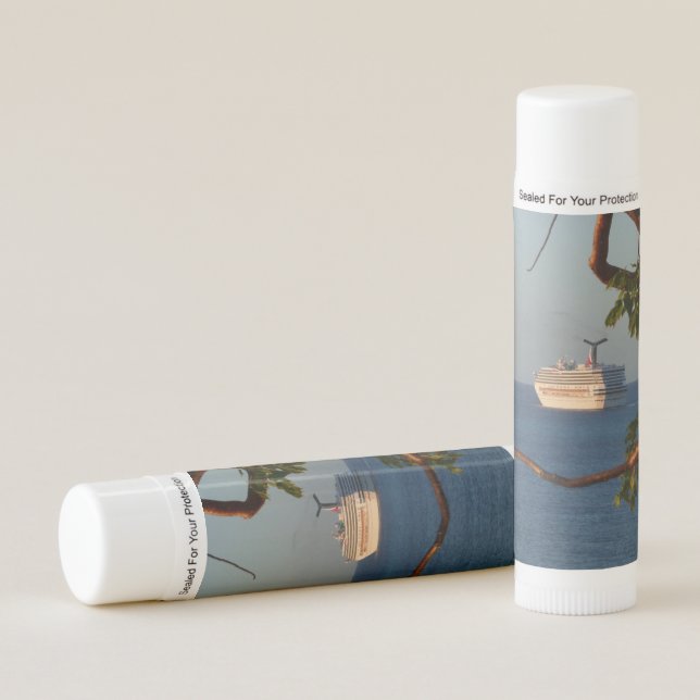 Sail Away at Sunset I Cruise Vacation Lip Balm (Front)