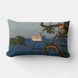 Sail Away at Sunset I Cruise Vacation Lumbar Pillow
