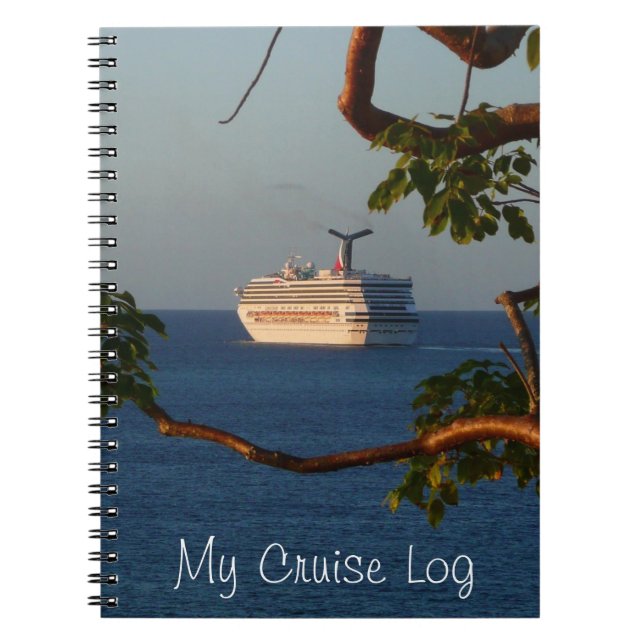 Sail Away at Sunset I Cruise Vacation Notebook (Front)