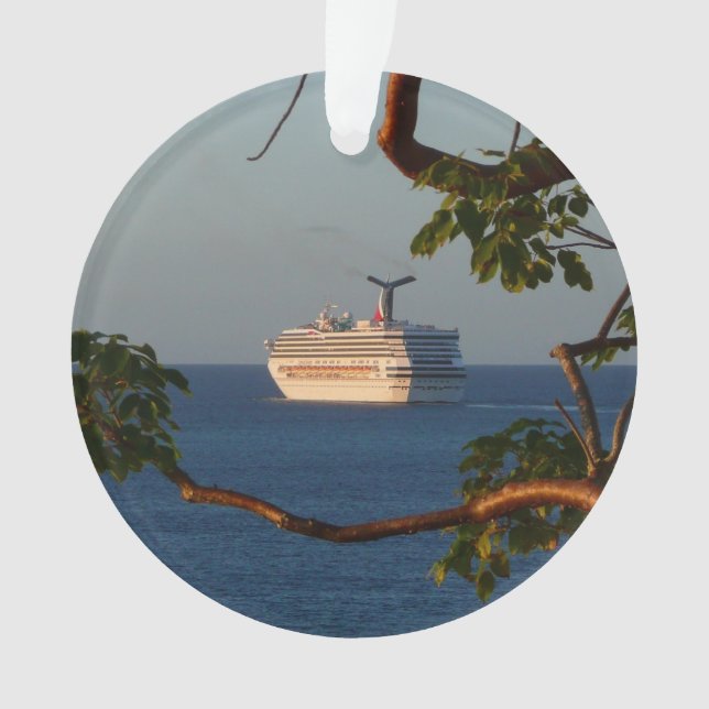 Sail Away at Sunset I Cruise Vacation Ornament (Front)