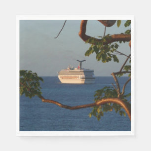 Sail Away at Sunset I Cruise Vacation Paper Napkins