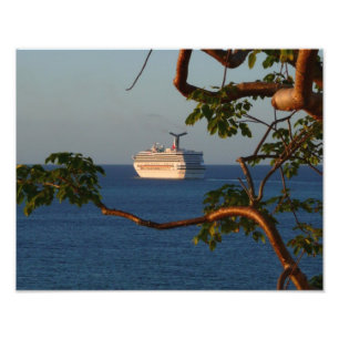 Sail Away at Sunset I Cruise Vacation Photo Print