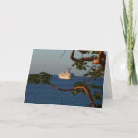 Sail Away at Sunset I Cruise Vacation Photography Card