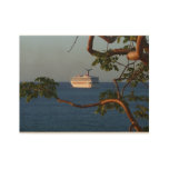 Sail Away at Sunset I Cruise Vacation Photography Wood Poster