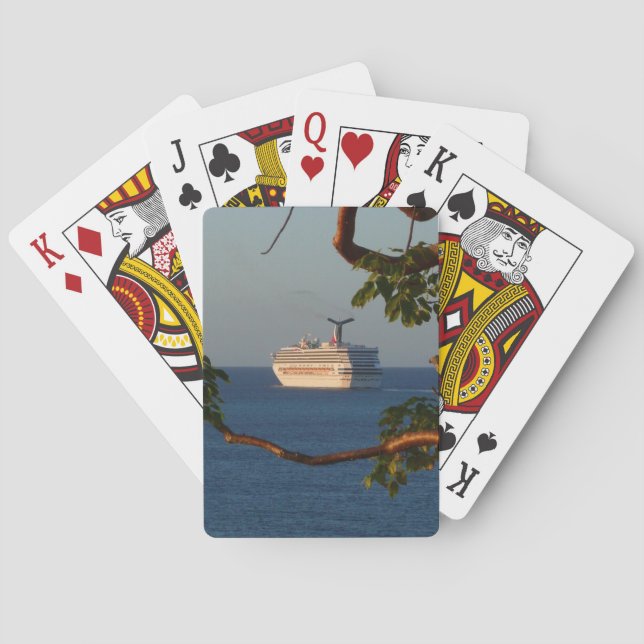 Sail Away at Sunset I Cruise Vacation Poker Cards (Back)