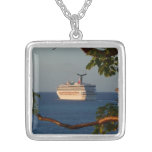 Sail Away at Sunset I Cruise Vacation Silver Plated Necklace