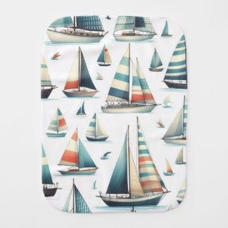 Sail Away Baby Burp Cloth