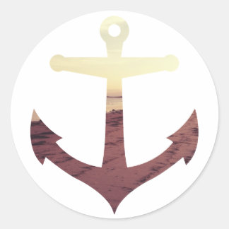 Sail Away Classic Round Sticker