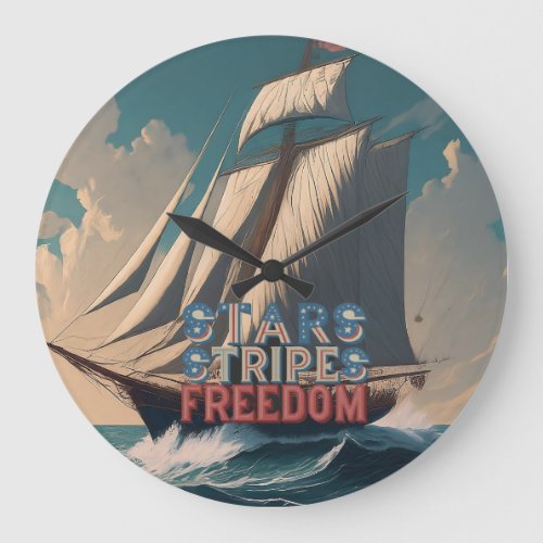 Sail Away Creations Where Adventure Meets Style Large Clock
