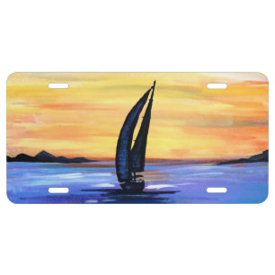Sail Away License Plate