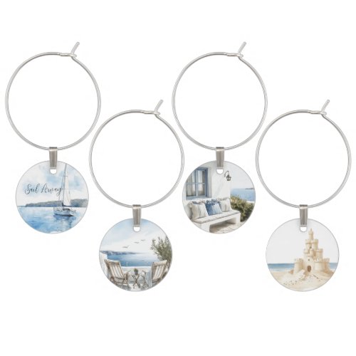 Sail Away Ocean View Wine Charm