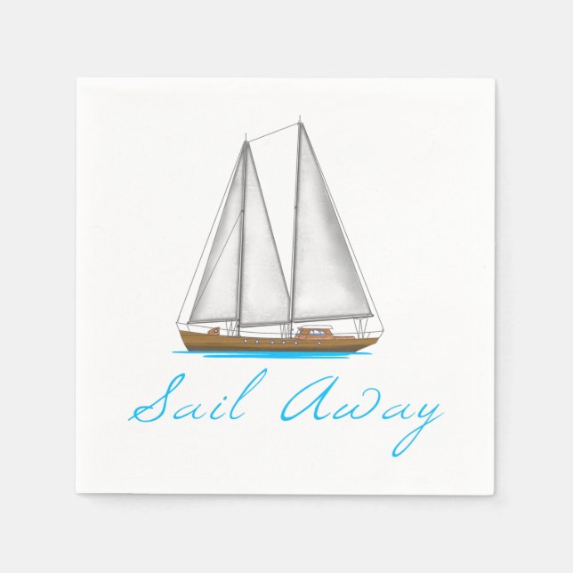 Sail Away Paper Napkins (Front)