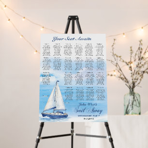 Sail Away Retirement Party Seating Chart Foam Board