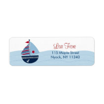 Sail Away Sailboat Baby Shower Address Labels