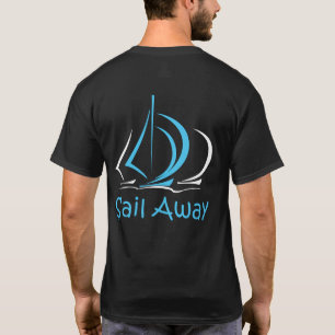 Sail Away Sailing Sailboat Boat Sand Ocean Gul T-Shirt