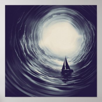 Sail Away Surrealist Digital Art Poster by BluePlanet at Zazzle