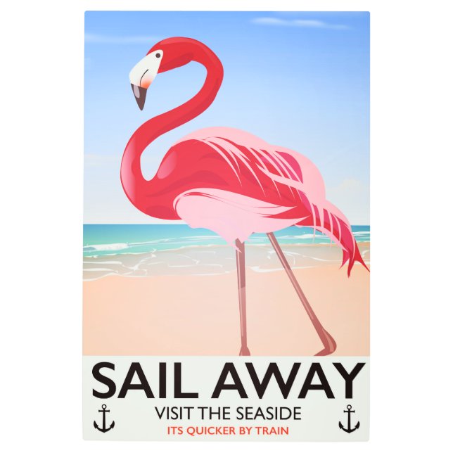 Sail away vintage travel poster (Front)