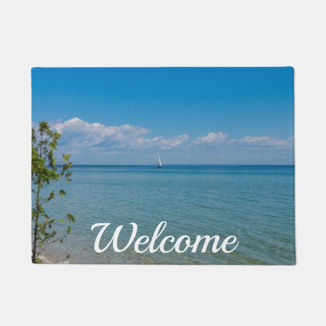Sail Away Welcome Doormat (Front)