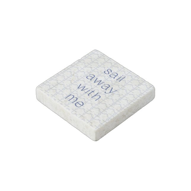 Sail Away With Me Stone Magnet (Angled)