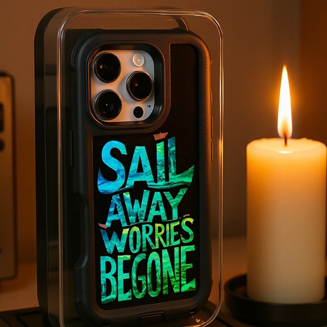 Sail Away Worries Begone Otterbox iPhone Case (Creator Uploaded)
