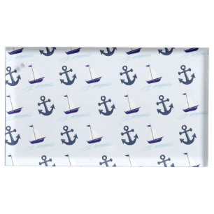 Sail Boat and Anchor Pattern Table Card Holder
