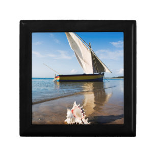 Sail Boat And Shell Mozambique, Benguerra Lodge Jewelry Box