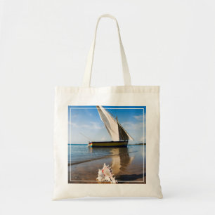 Sail Boat And Shell Mozambique, Benguerra Lodge Tote Bag
