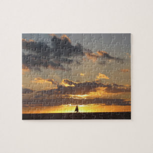 Sail boat at sunset jigsaw puzzle