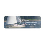 Sail Boat Bubbles Return Mailing Label